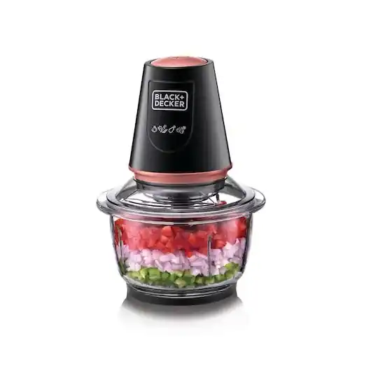 مفرمة متنوعة من بلاك اند ديكر - 400 واط - 1.2 لتر - مع وعاء زجاجي - GC430-B5 - مكة ستور
