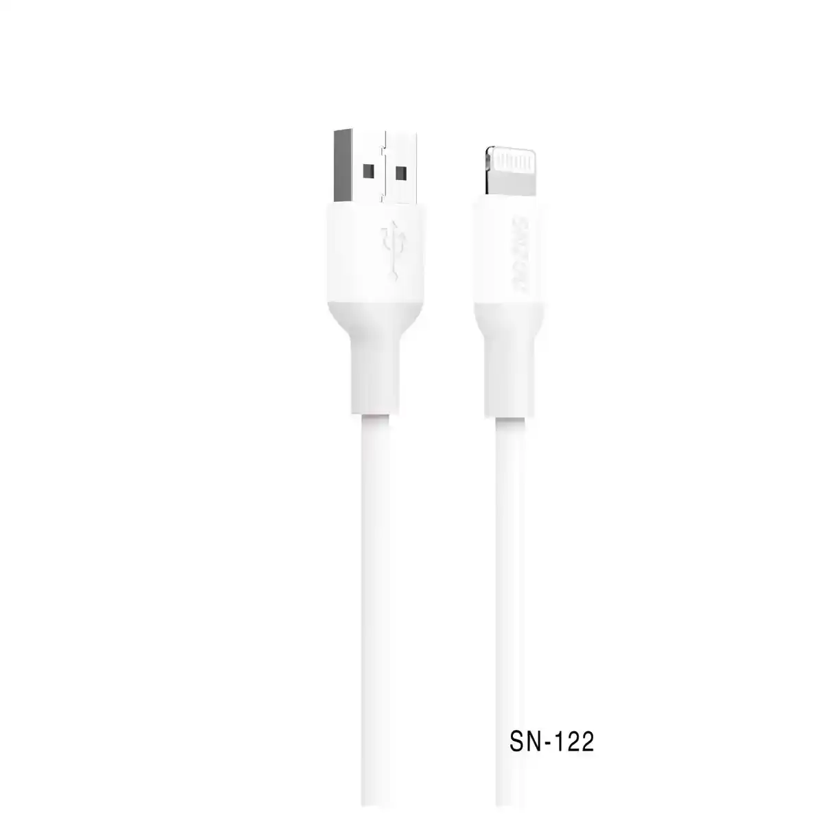 سينزو SN-122 كابل شحن سريع 3A USB-A إلى لايتنج بطول 1 متر - أبيض
