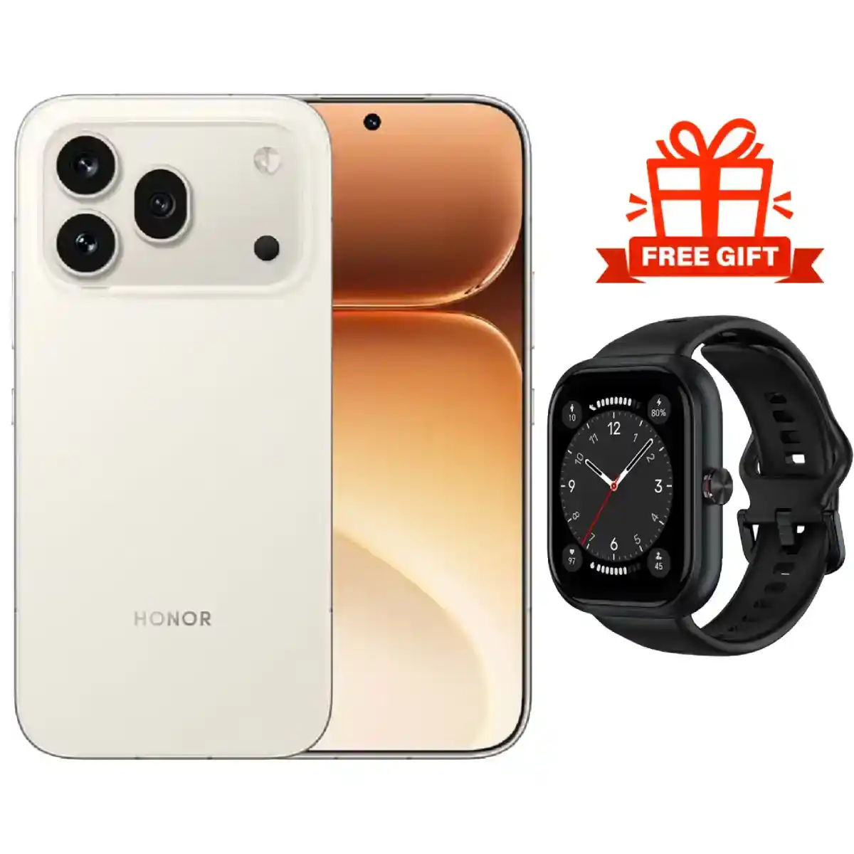 هونر 600 برو، 512 جيجابايت، 12 جيجابايت رام، شريحتين اتصال 5G - أبيض ذهبي
