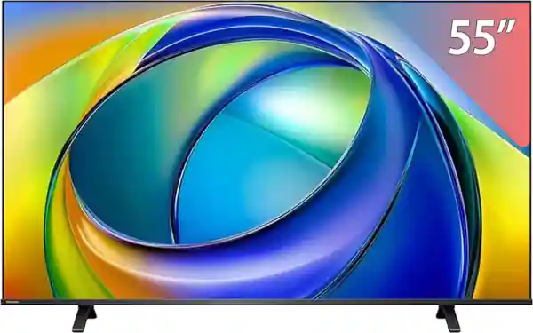 تلفزيون سمارت توشيبا، 55 بوصة، 4K ،LED، بدون إطار، ريسيفر داخلى، 55C350RP - اسود