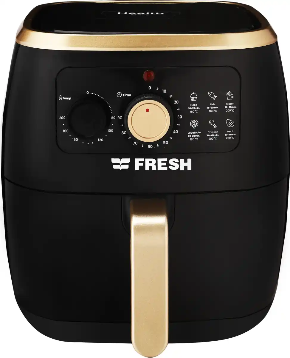 قلاية بدون زيت فريش، 1800 وات، 7 لتر، FAF-M1800B - اسود ذهبي