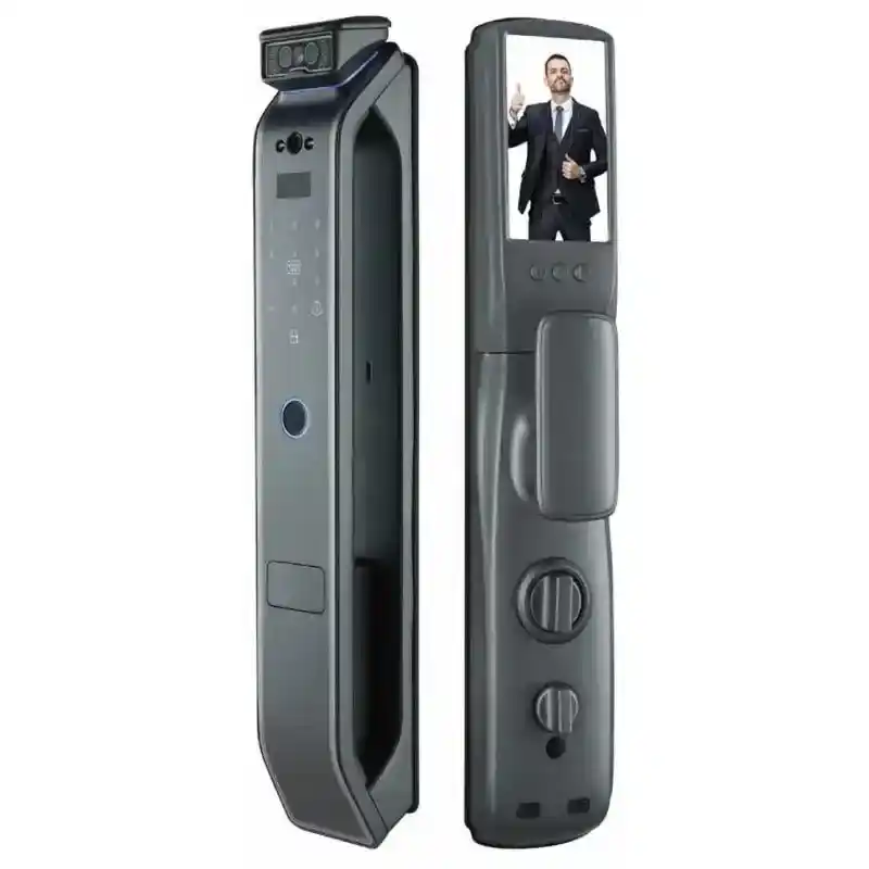 قفل باب سمارت ليزن Face Version i16 ببصمة أصابع، رمادي - 2392
