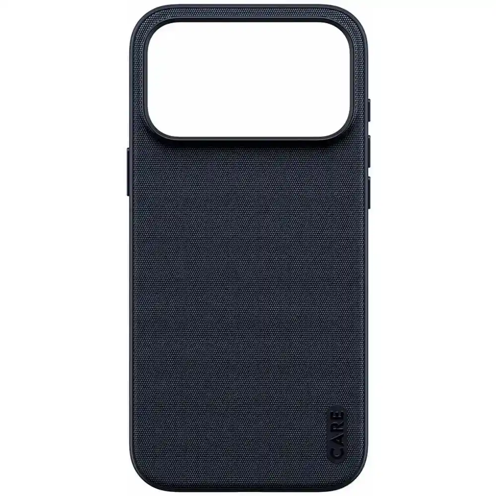 جراب ظهر بانزر جلاس CARE Fusion Fabric لابل ايفون 18 برو ماكس، ازرق - CR17855