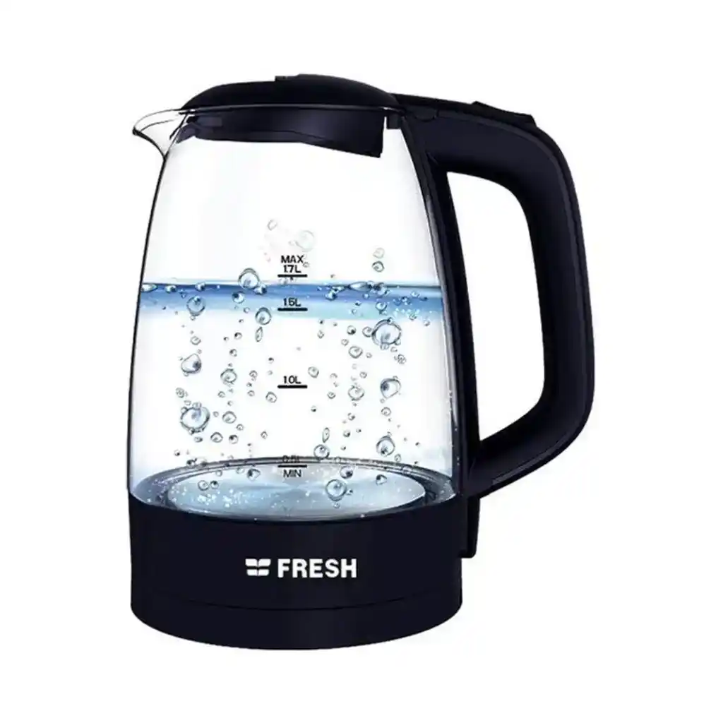 غلاية مياه فريش زجاجيه 1.7 لتر اسودLED - EGK17000