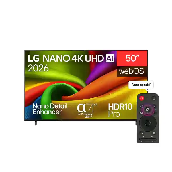 LG 50 inch LG NANO 4K UHD AI NU84 Smart TV 2026