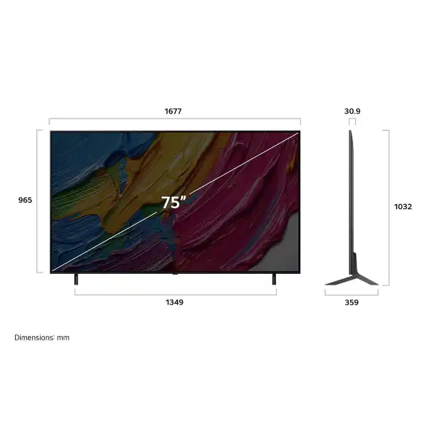 LG QNED 75 inch AI QNED80 4K Smart TV AI Magic remote HDR10 webOS25 2025