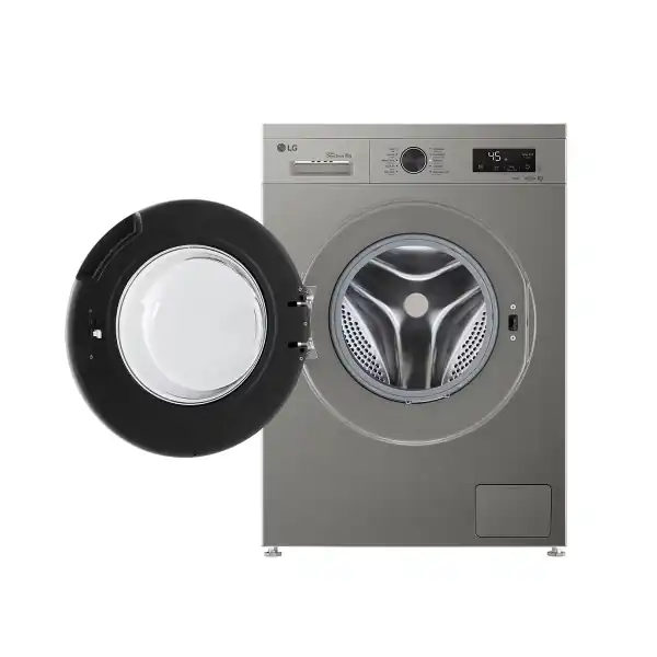 LG - Washing Machine 8 Kg Vivace Washing Machine, Direct Drive Platinum Silver