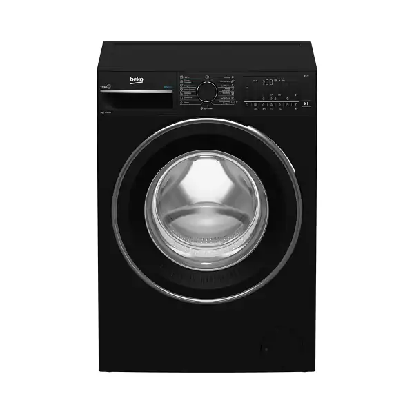 beko -9 KG 1400 RPM -Digital screen- black-XL Piano black Door Inv.-Steam - Bluetooth