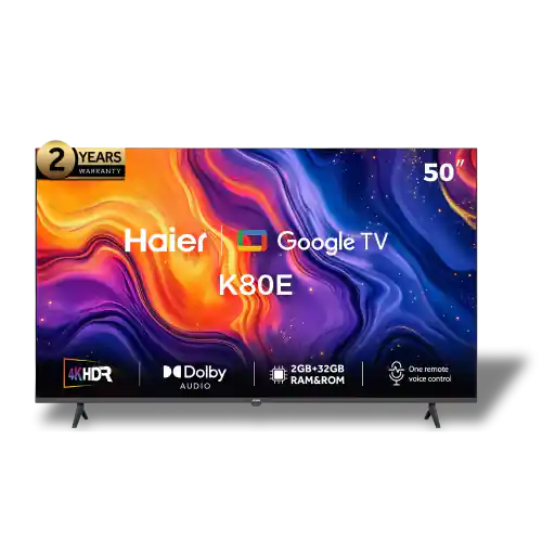 تلفزيون LED سمارت هاير 50 بوصة بدقة 4K UHD مع ريسيفر داخلي